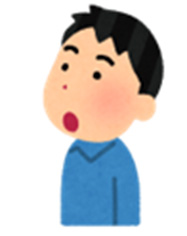 口を開けた男性