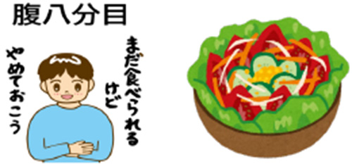 腹八分目
